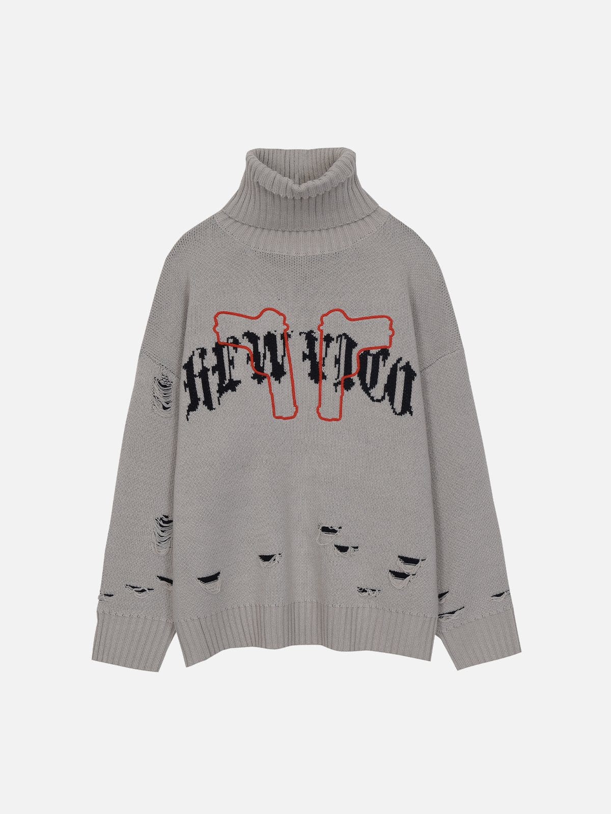 Tassel Pistol Turtleneck Sweater