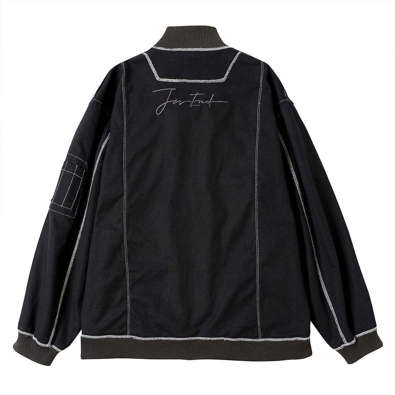 Multiple Zipper Pockets Jacket
