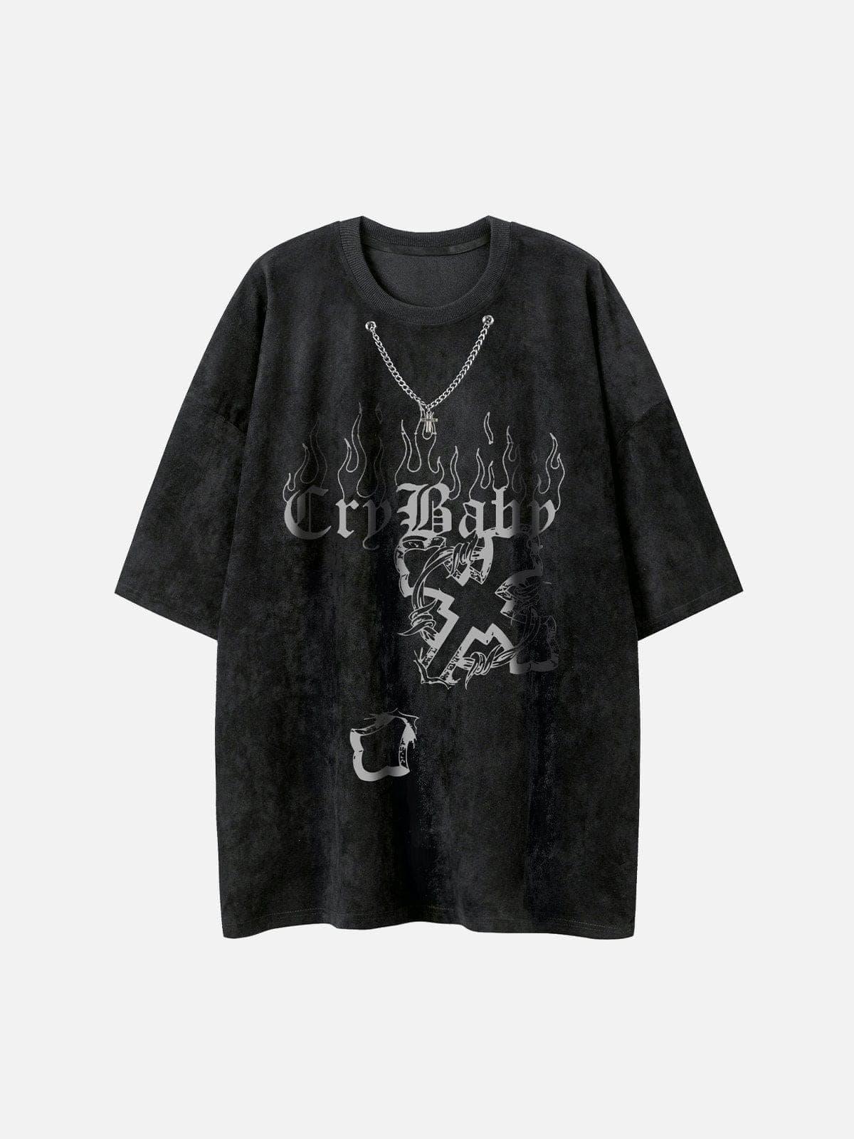 Flame Cross Graphic Tee