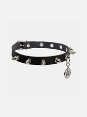 Punk Pentagram Rivets PU Necklace