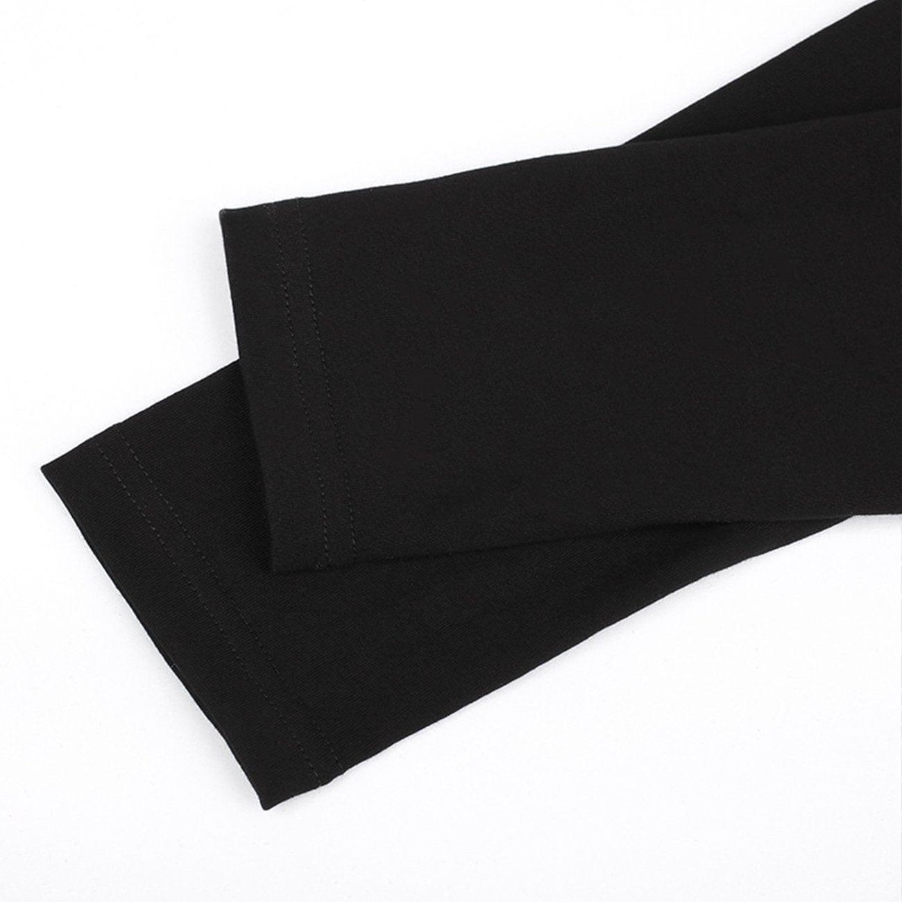 Sexy Cropped Navel Long Sleeve Shoulder T-Shirt