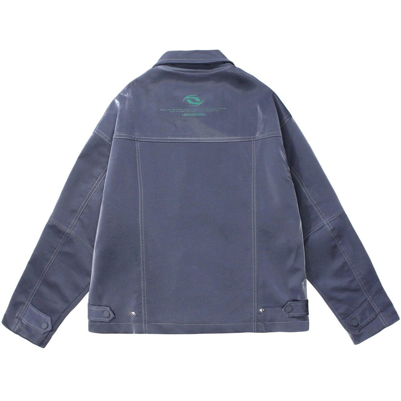 Solid Color Patchwork Jacket