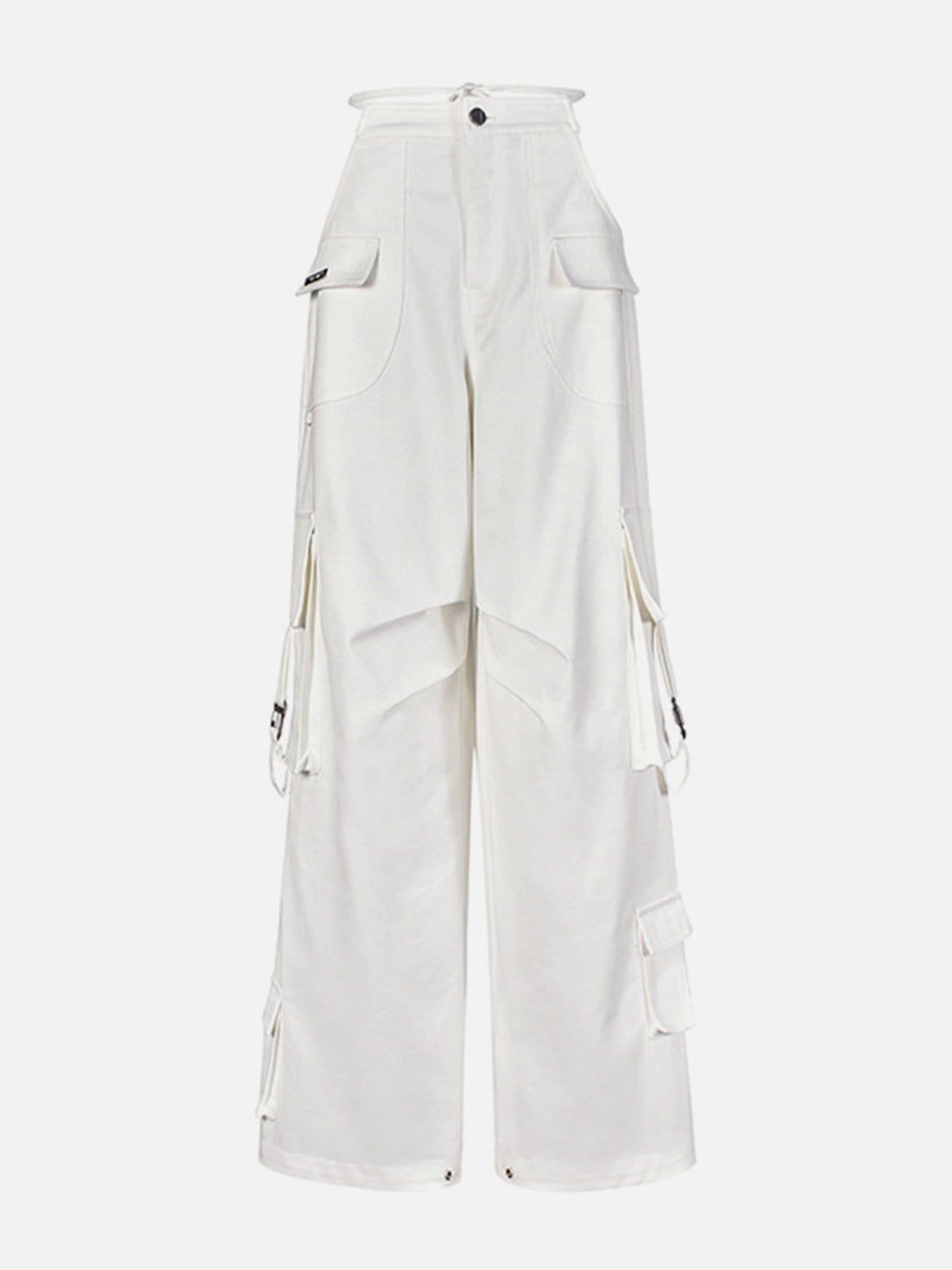 Lace-up Crinkled Pants