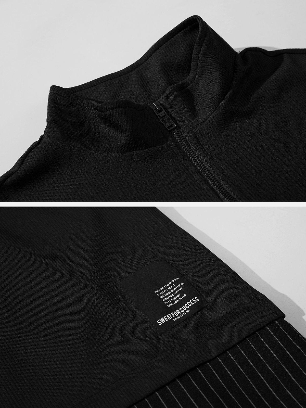 Stripe Fake Two Sweatshirt