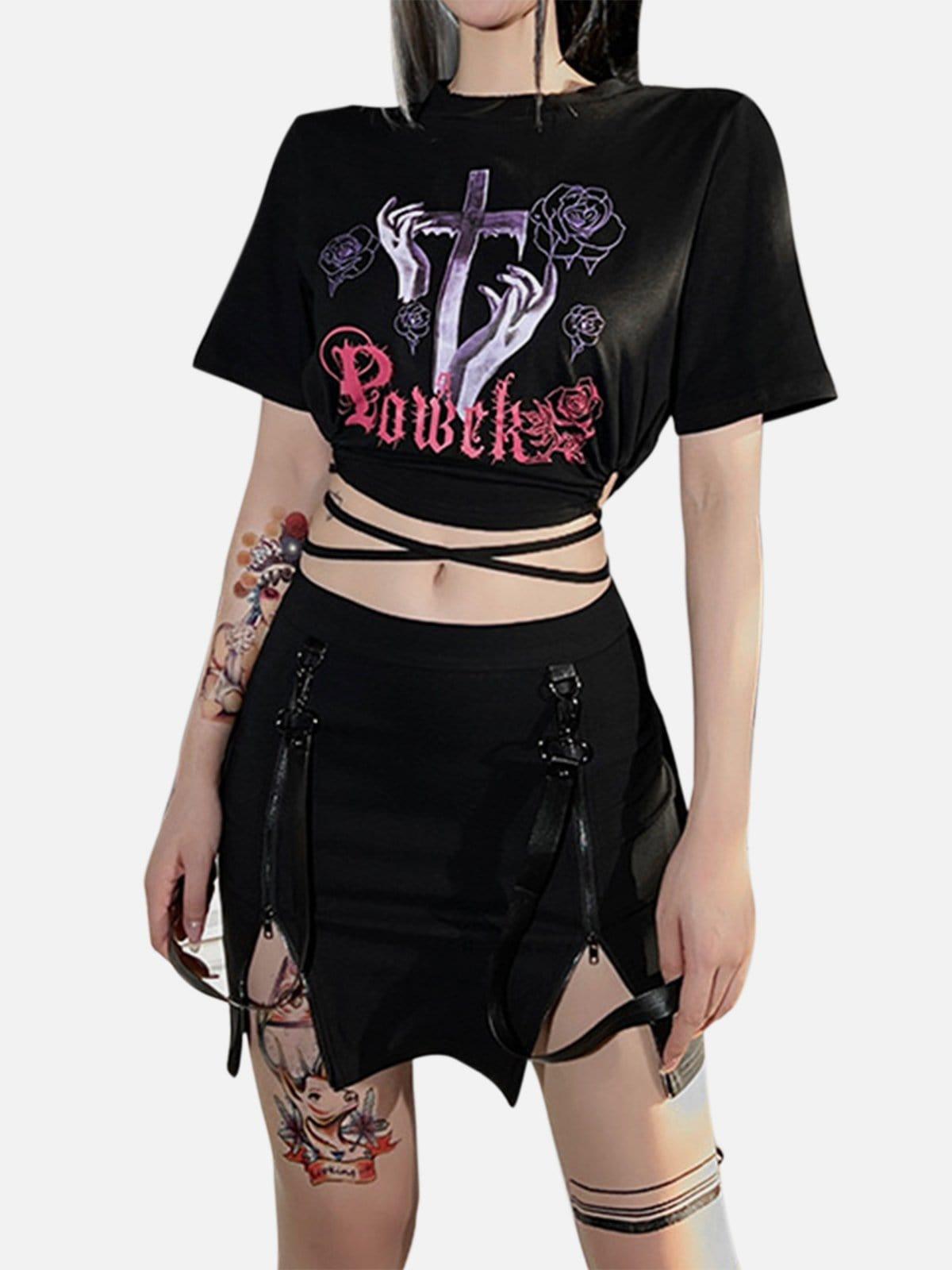 Gothic Cross Short Sleeve T Shirt