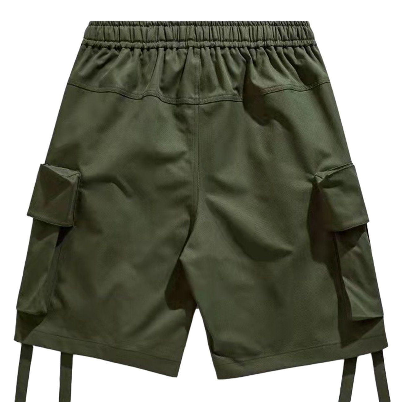 Multi Pockets Overalls Shorts