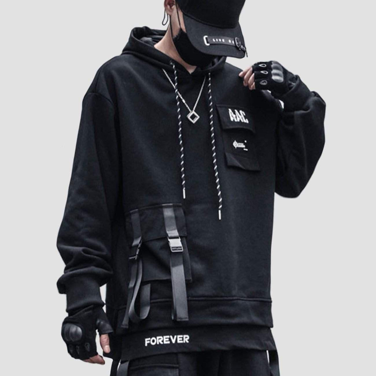 Dark Personalized Pockets Ribbons Hoodie