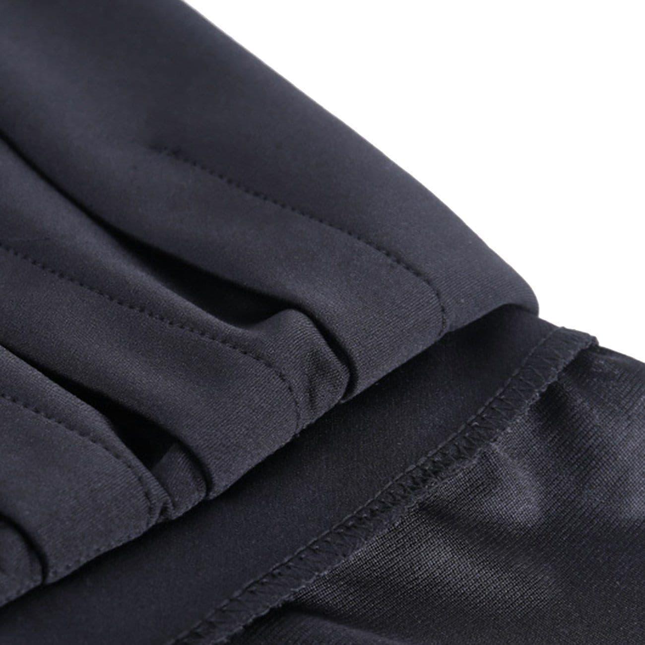 Dark Cross Print High-waist Pleated Skirt