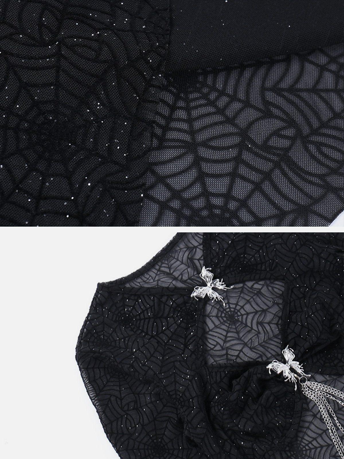 Chain Hollow Spider Web Dress