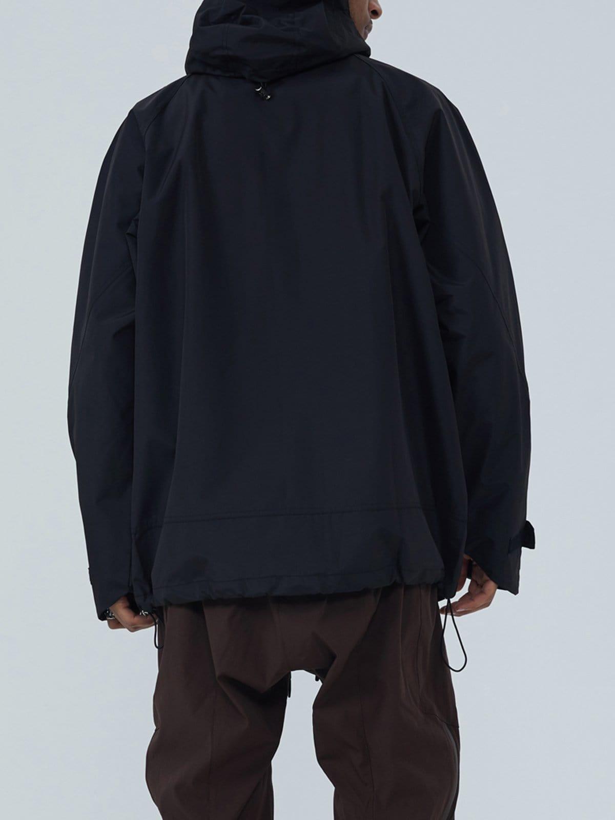 Patchwork Multi Pockets Zip Up Jacket