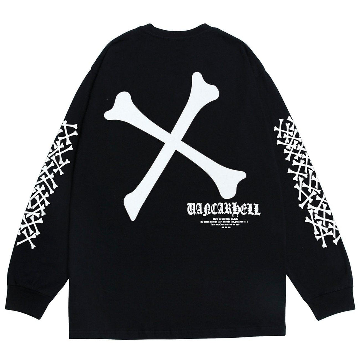 Dark Skull Bones Cotton Oversized Sweatshirt