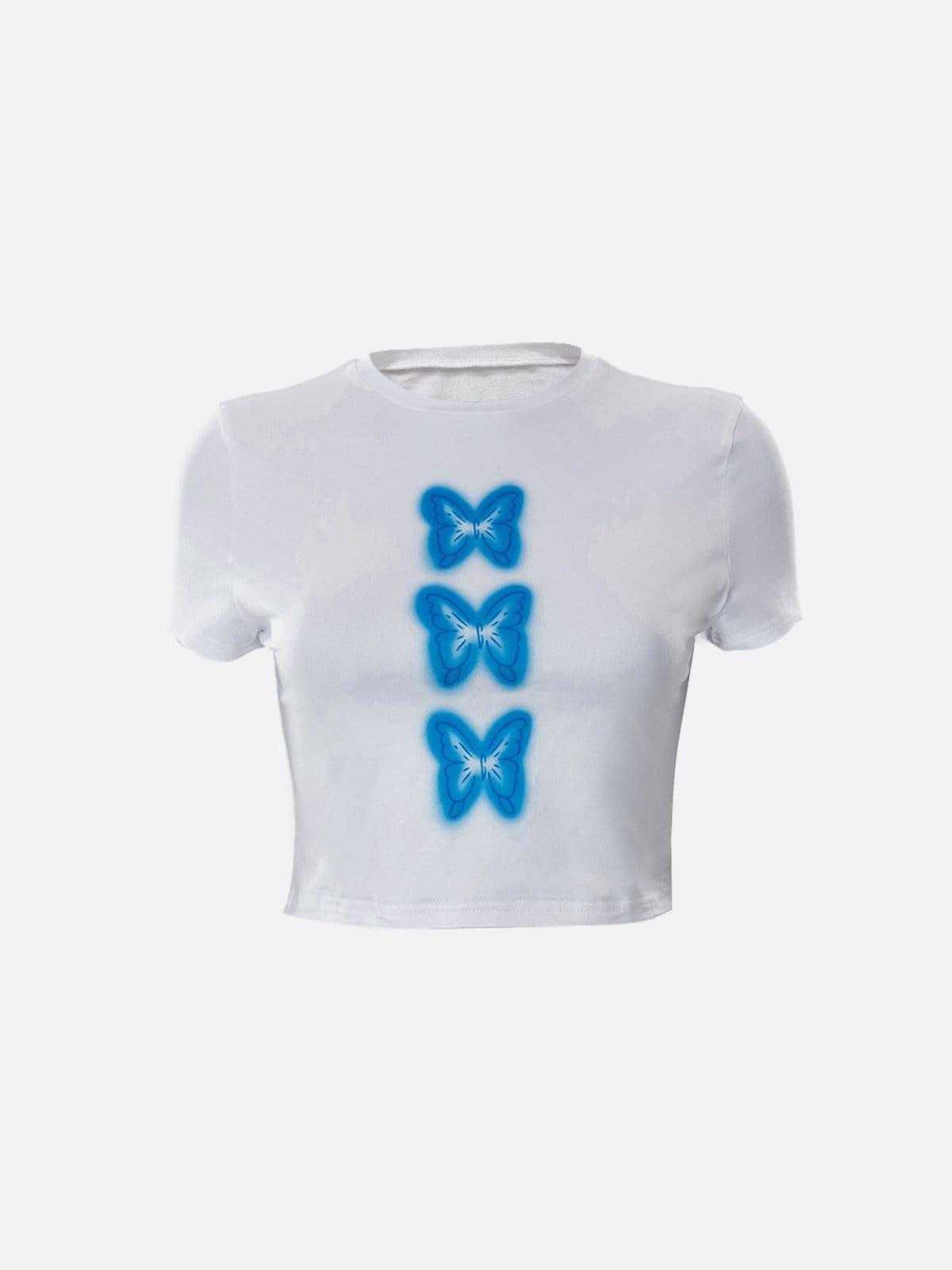Doodle Butterfly Short Sleeve T Shirt