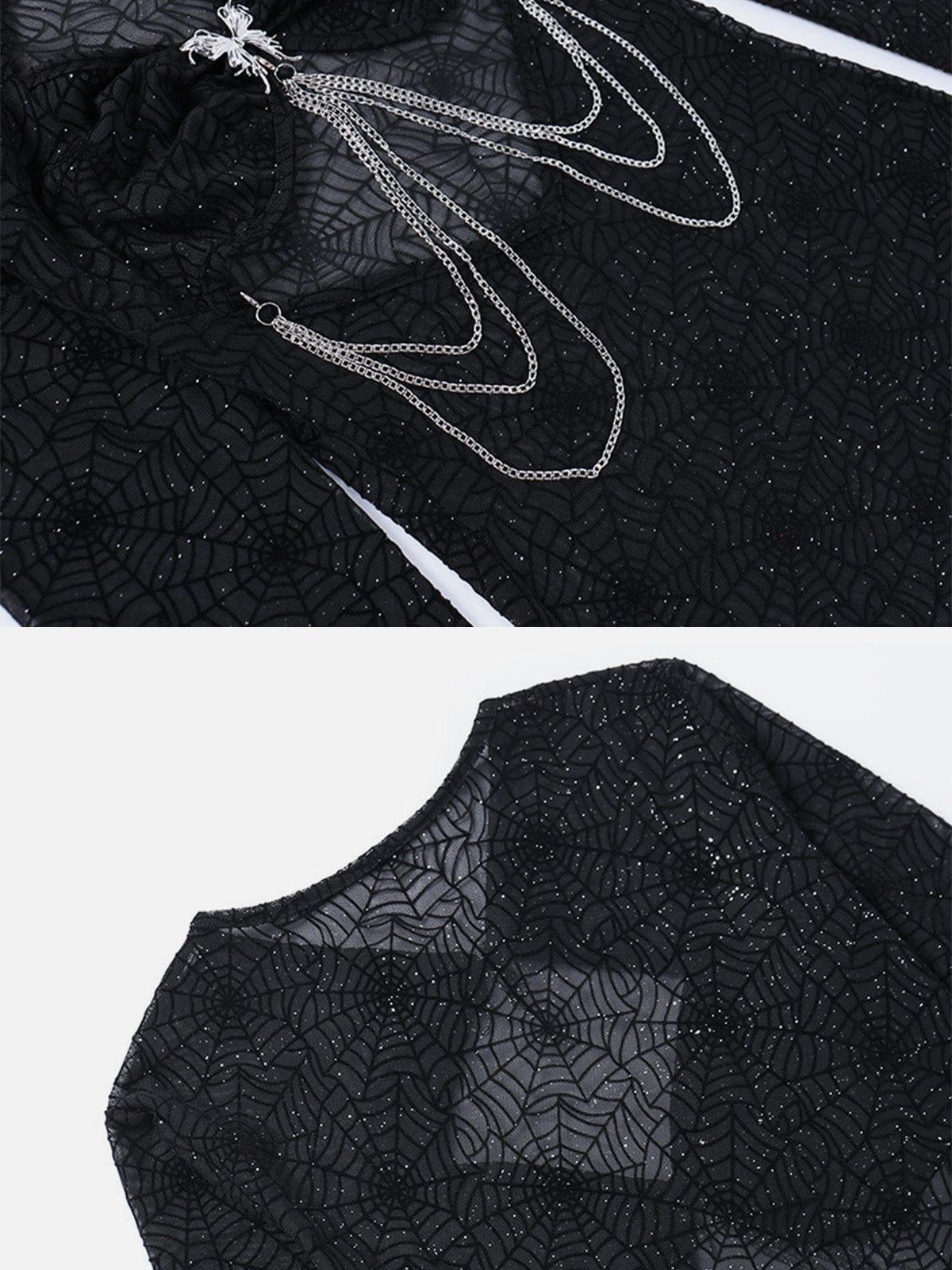 Chain Hollow Spider Web Dress