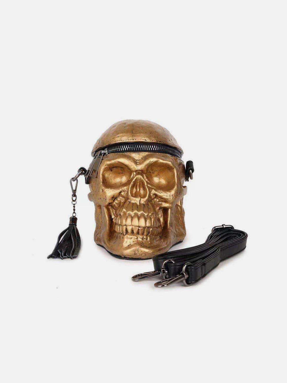 Zip Up Skull Bag