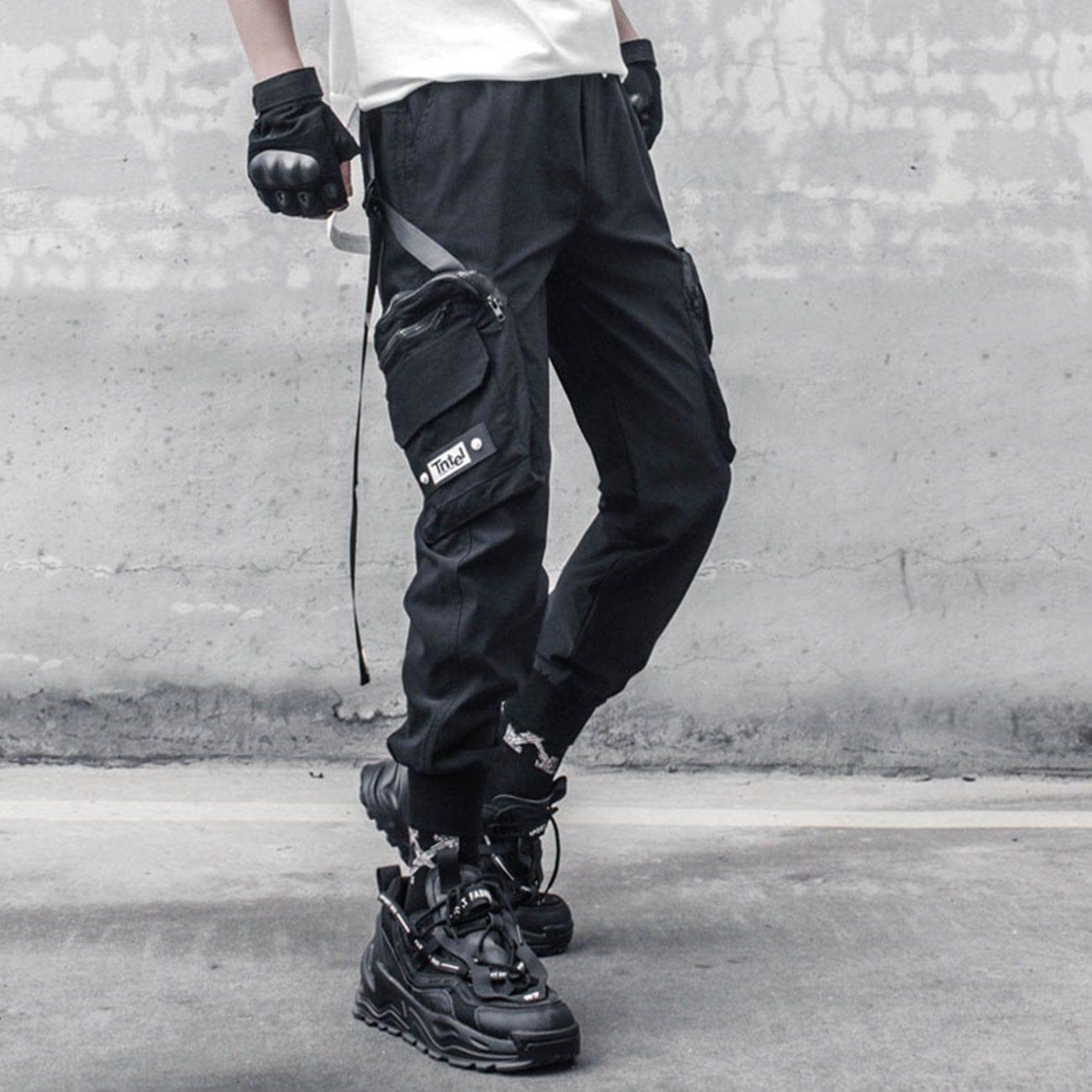 Multi Pockets Ribbon Function Pants