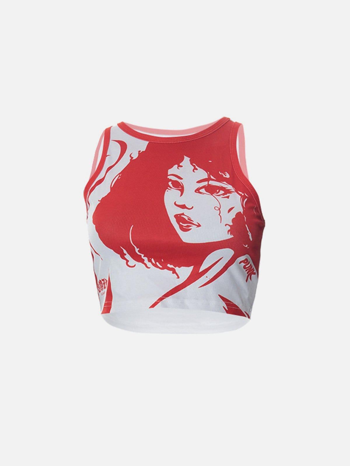 Girl Print Vest