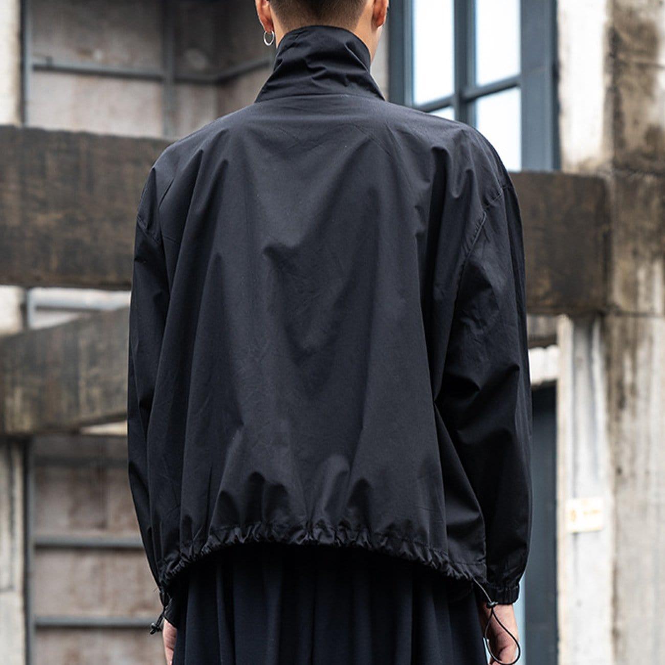 Turtleneck Drawstring Coat
