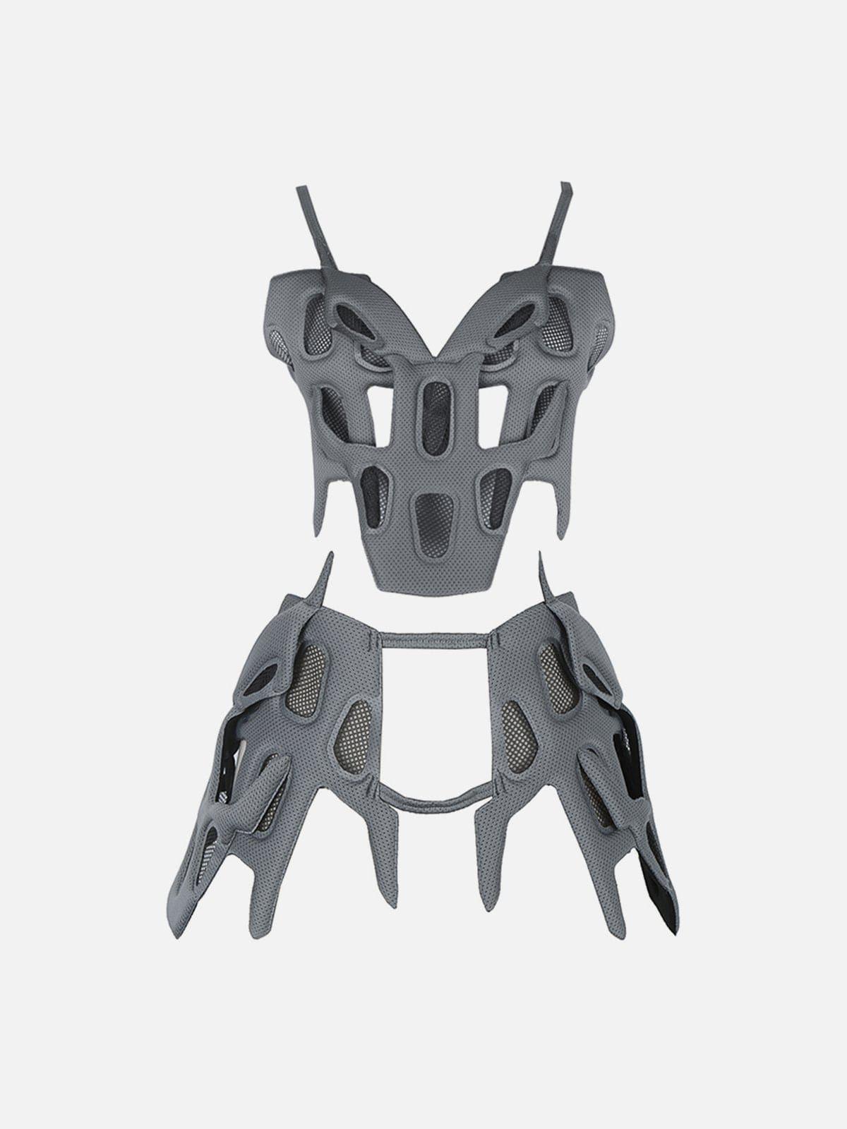 Cyberpunk Hollow Vest Suit
