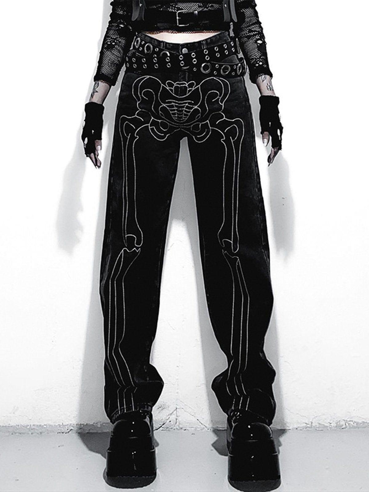 Bone Print Jeans