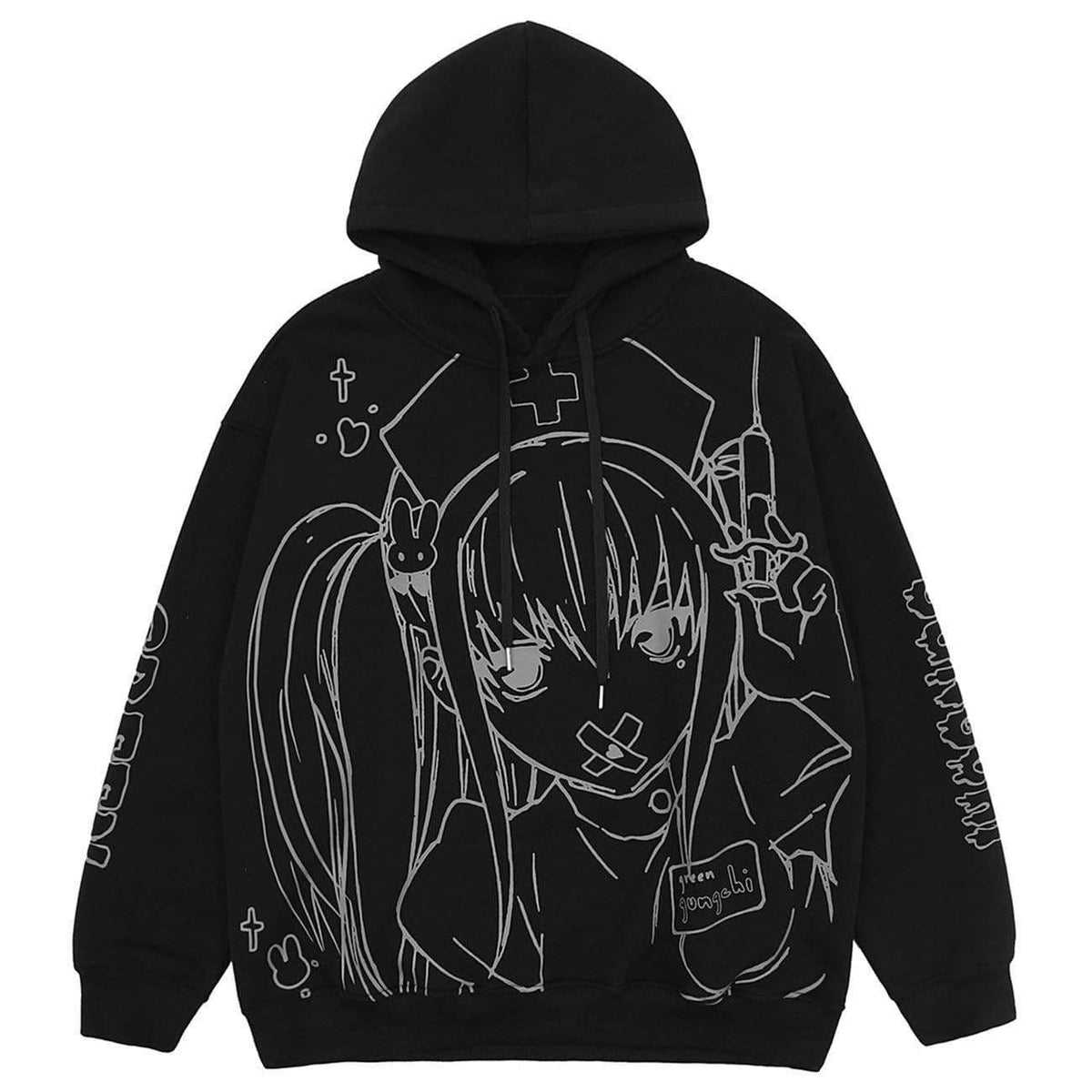 Anime Nurse Girl Print Hoodies
