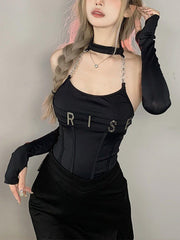 Sexy Chain Long Sleeve T Shirts