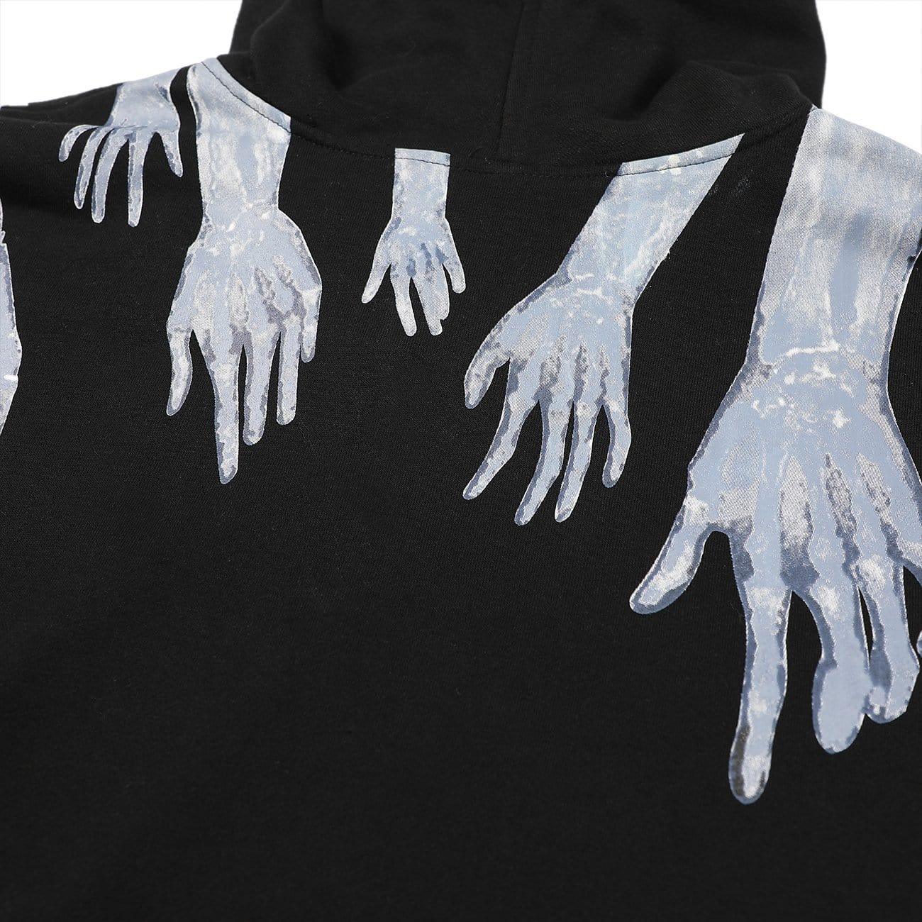 Ghost Palm Print Hoodie