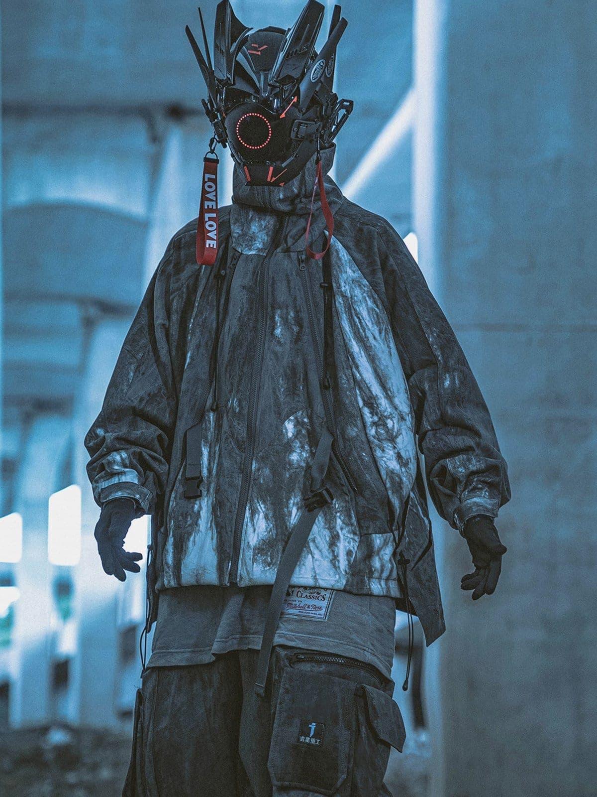 Zip Up Tie Dye Functional Jacket