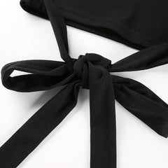 Sexy Straps Navel Long Sleeve T Shirt