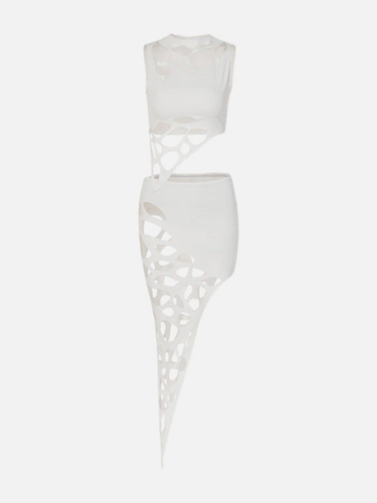 Irregular Cutout Suit