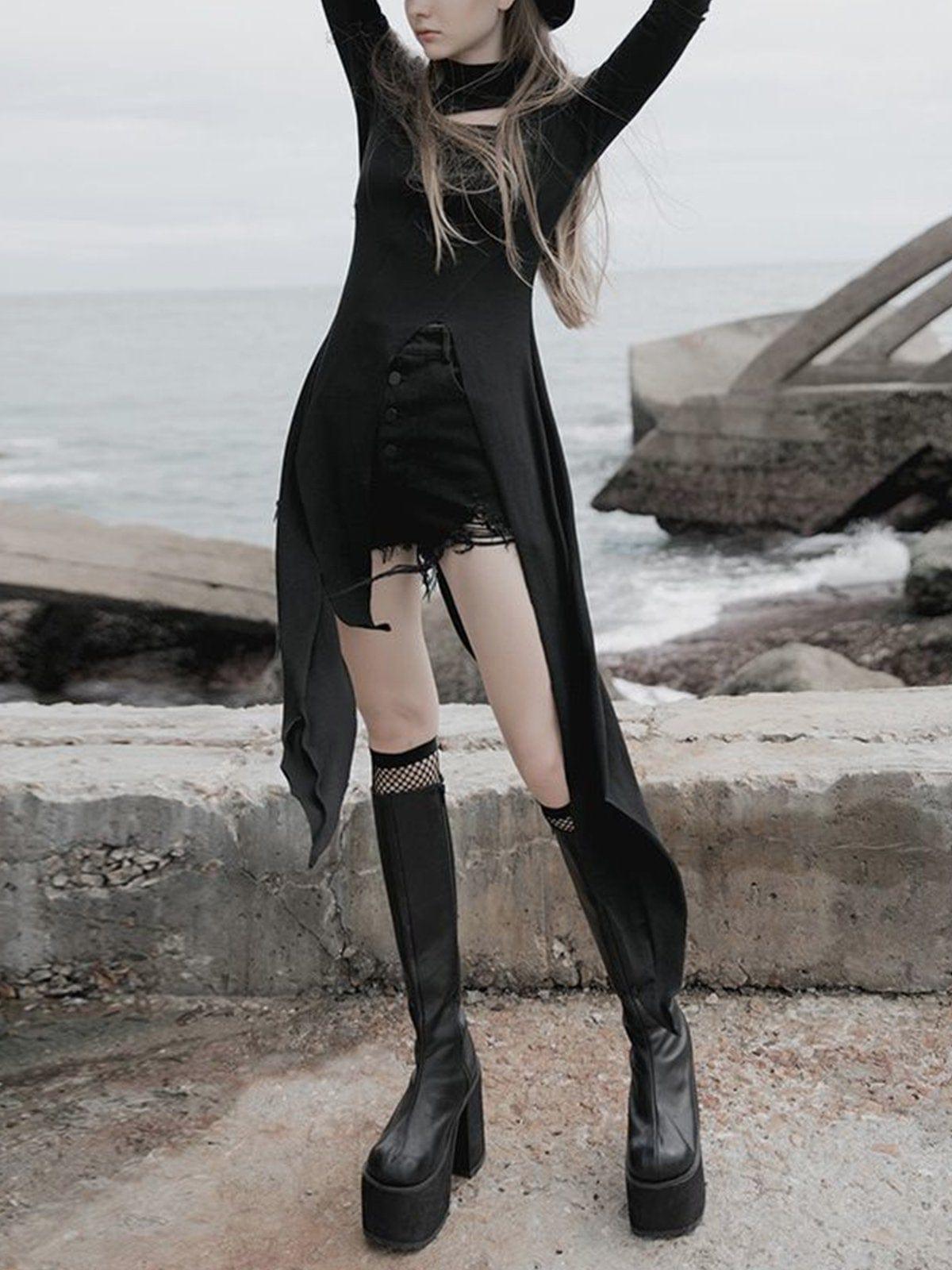 Cut Irregular Split Dress