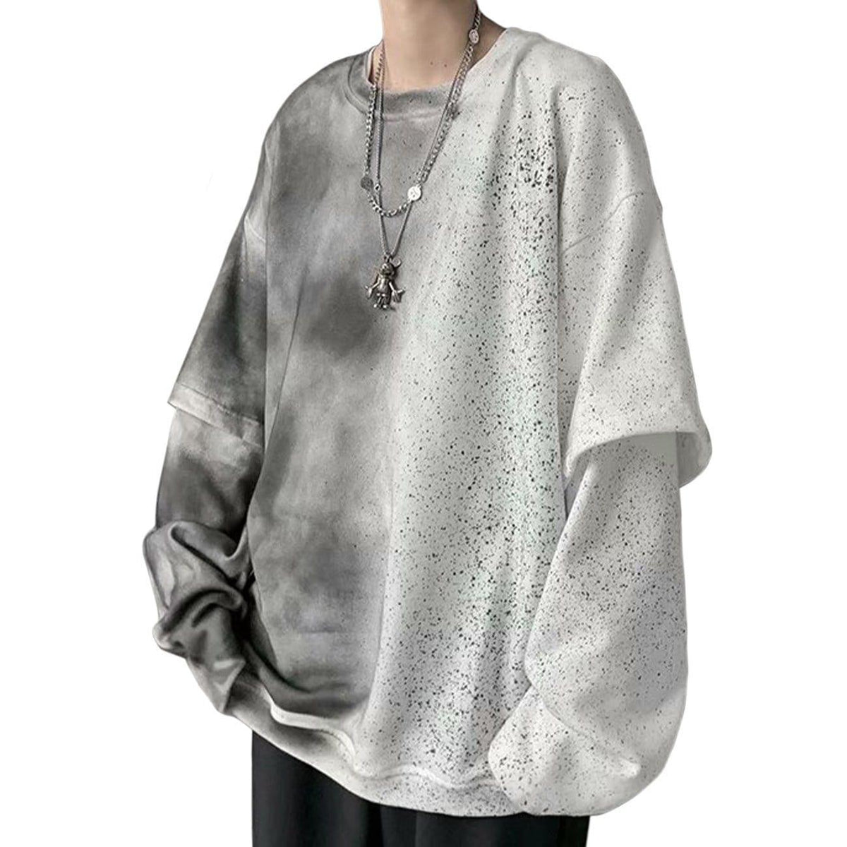 Dark Fake Two Tie Dye Sweatshirt
