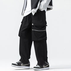 Zipper Pockets Drawstring Pants