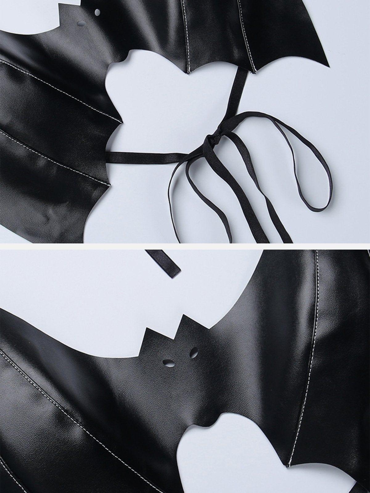 Bat Leather Halter Vest