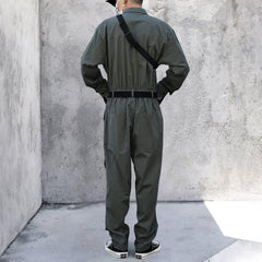 Dark Function Personalized Belt Buttons Cargo Jumpsuit