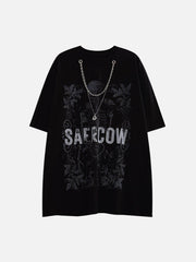 Skull Letter Chain Tee