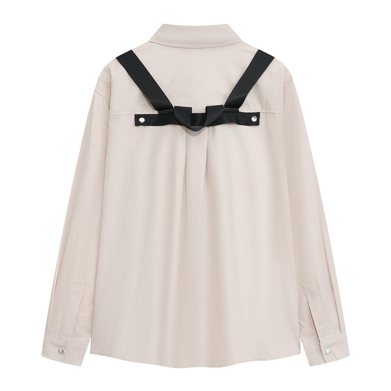 Cross Strap Function Long Sleeve Shirt
