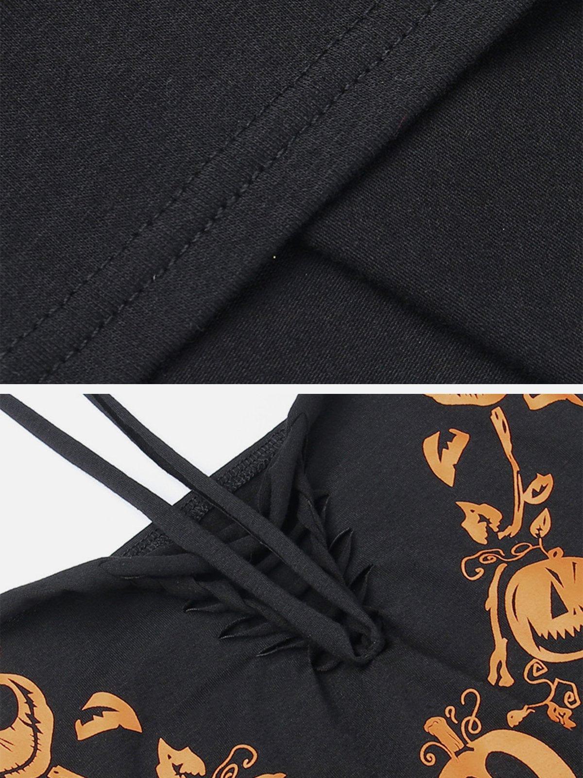 Halloween Pumpkin Print Vest
