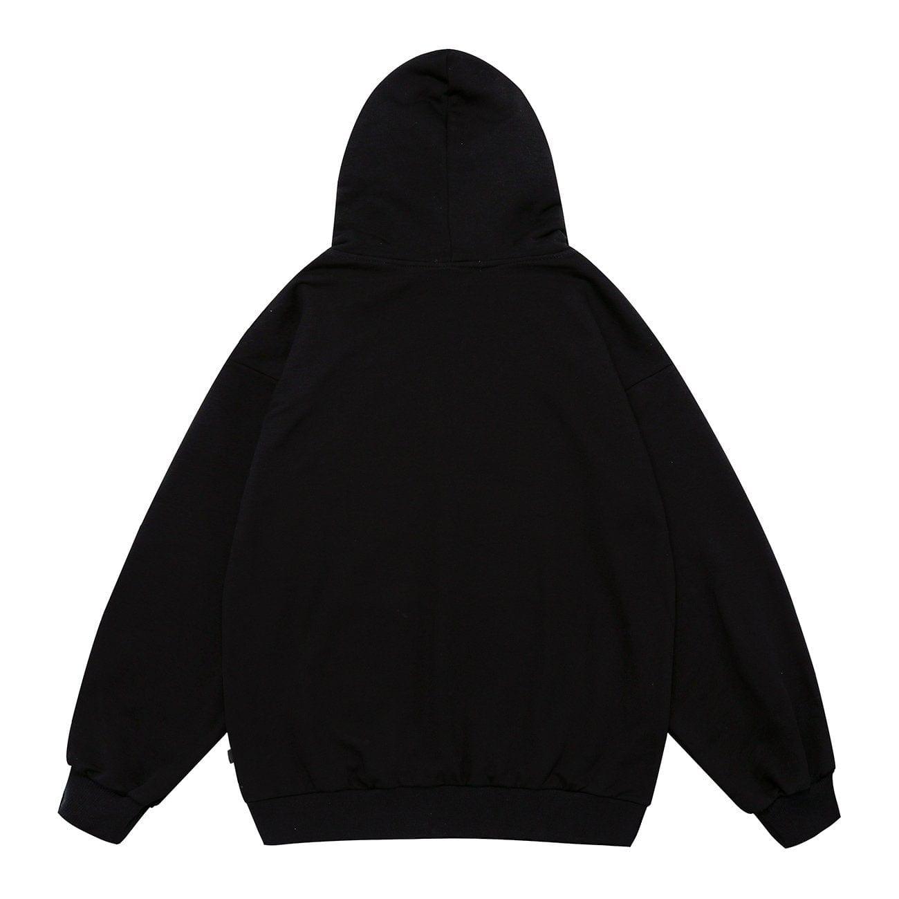 Alphabet Necklace Print Hoodie