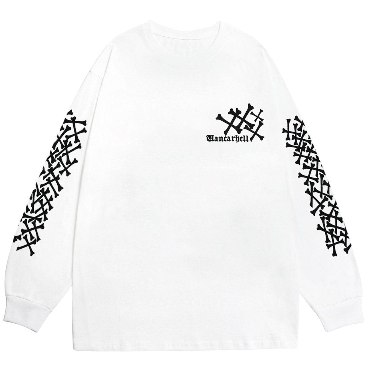 Dark Skull Bones Cotton Oversized Sweatshirt