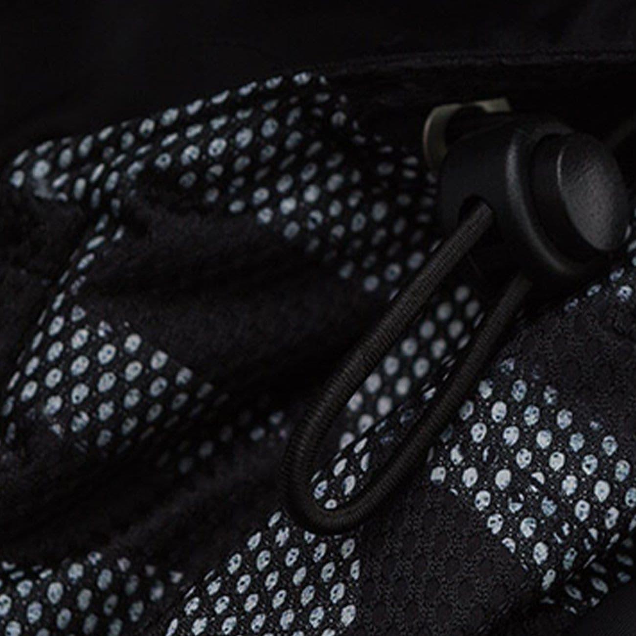 Patchwork Print Mesh Winter Down Coat