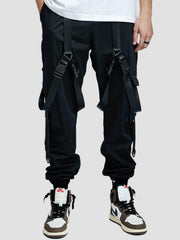 Combat Techwear Ribbons Buckle Cargo Pants