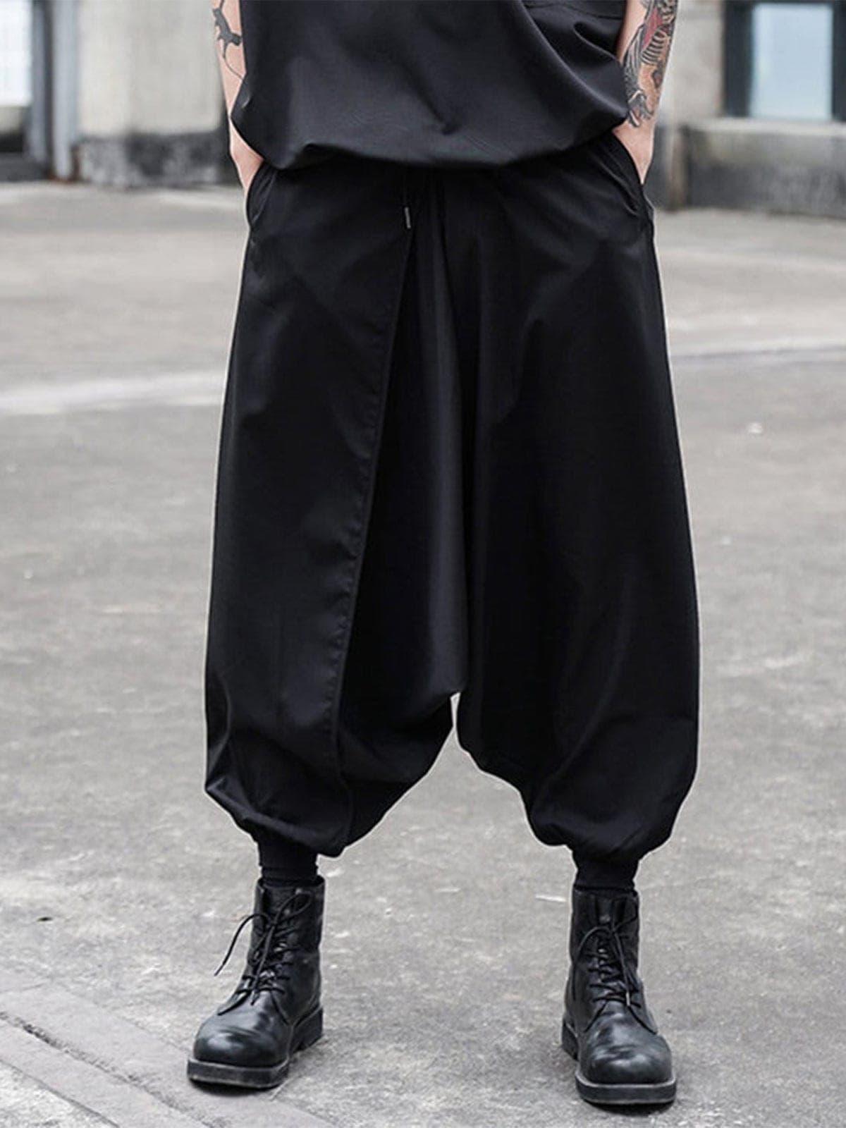 Dark Cross Crotch Oversized Pants