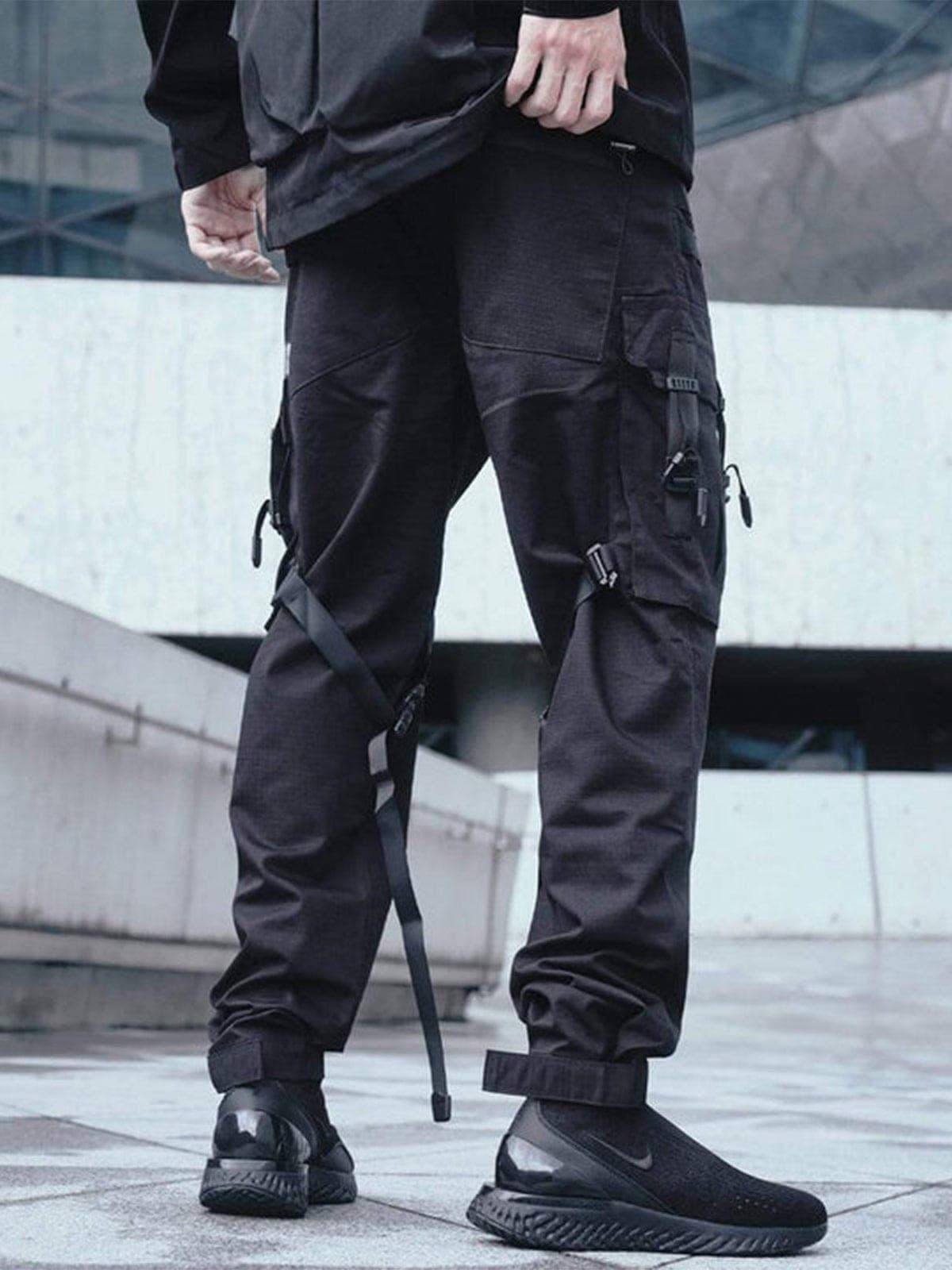 Combat Ribbons Pockets Cargo Pants