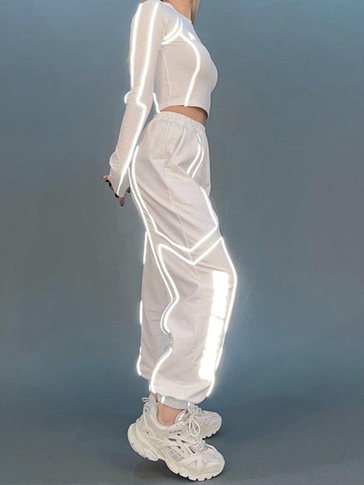 Reflective Letters Pants