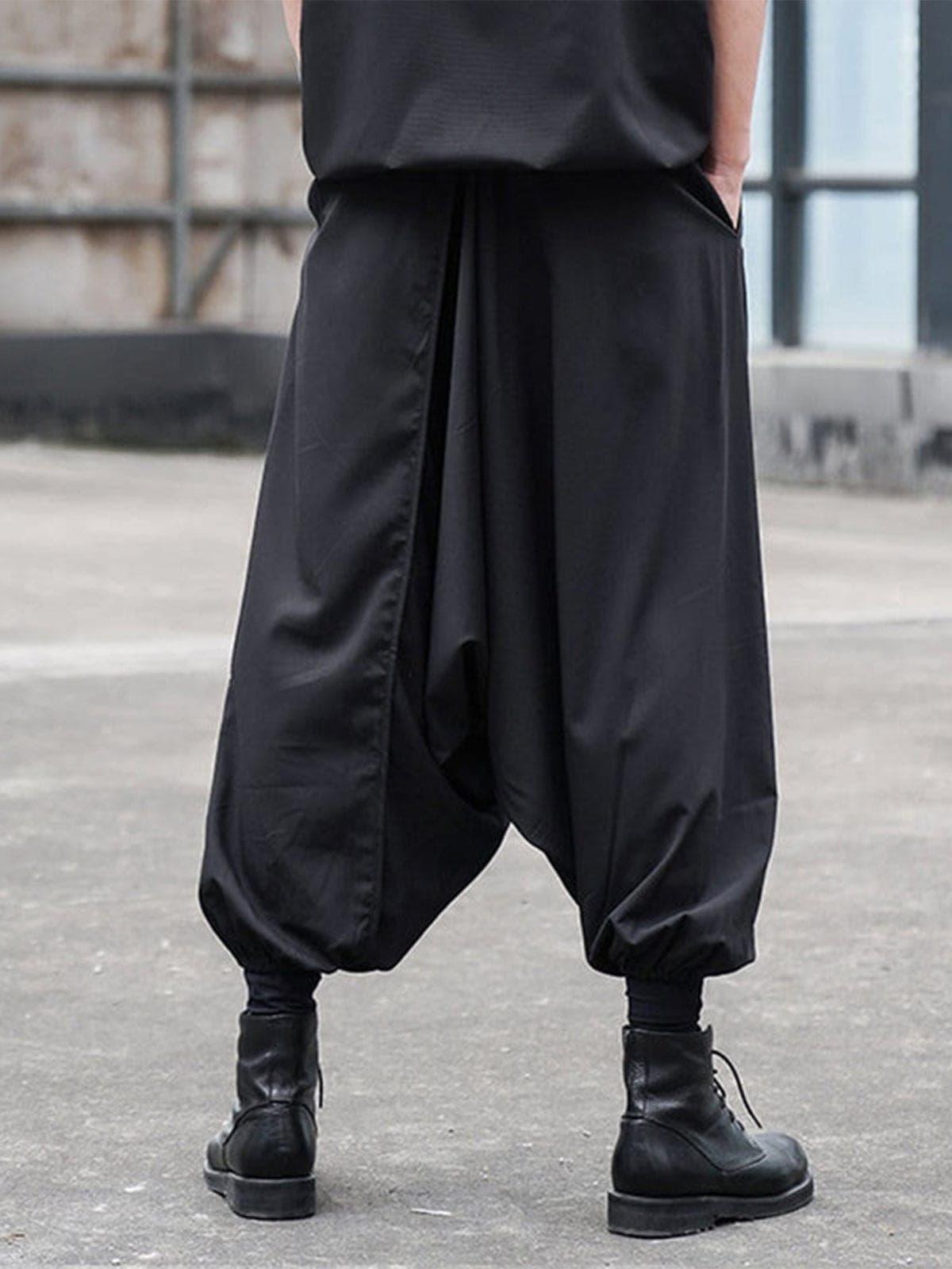 Dark Cross Crotch Oversized Pants