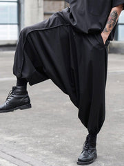 Dark Cross Crotch Oversized Pants
