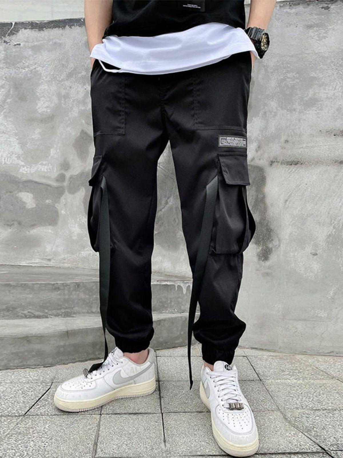 Ribbons Pockets Function Cargo Pants