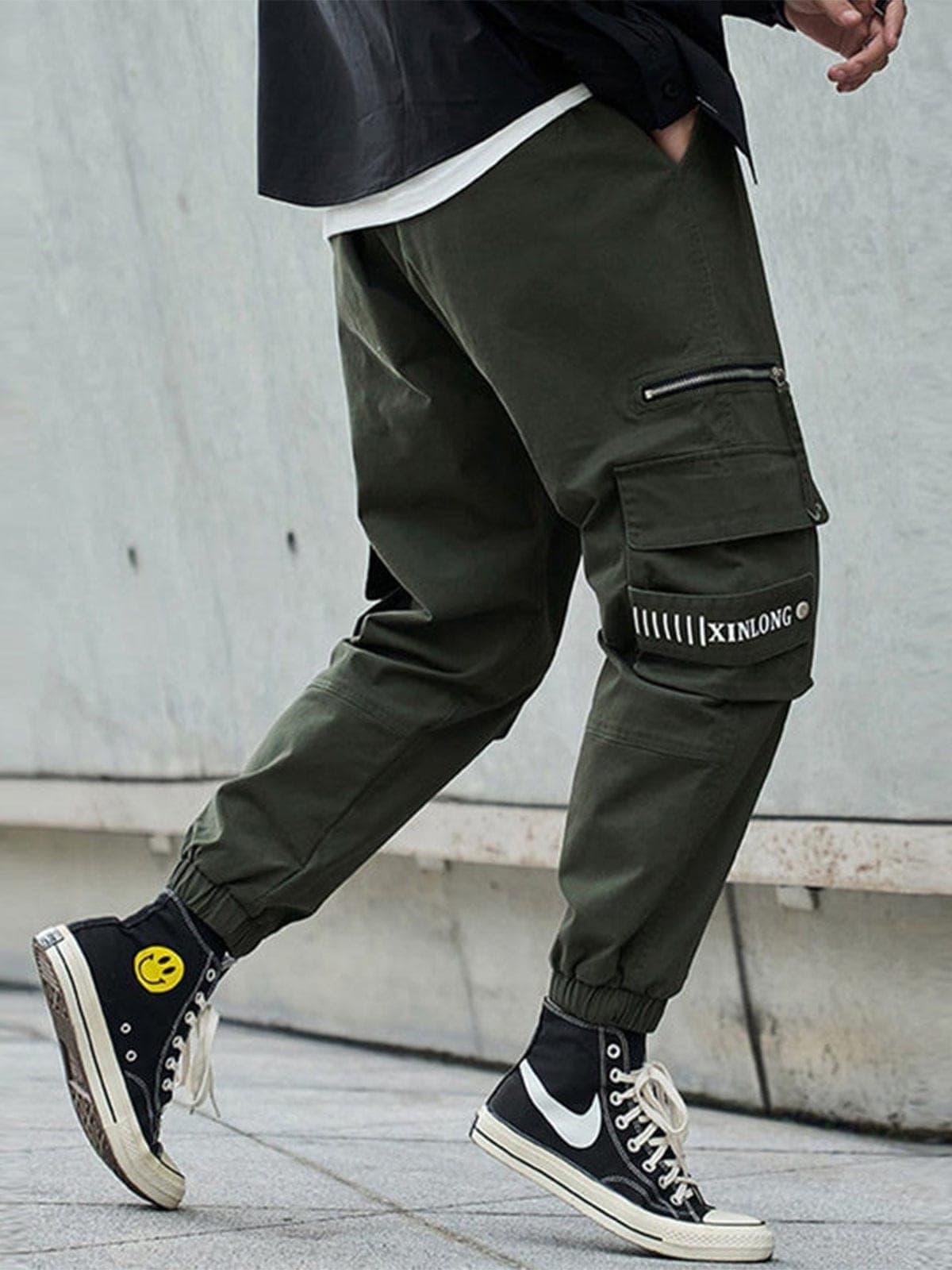 Patchwork Pockets Cargo Pants