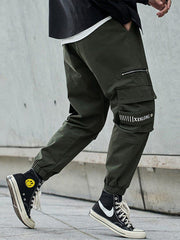 Patchwork Pockets Cargo Pants