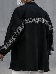 Back Embroidery Long Sleeve Shirt